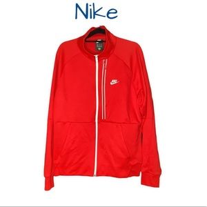 Nike Red Zip Up Track Jacket Large